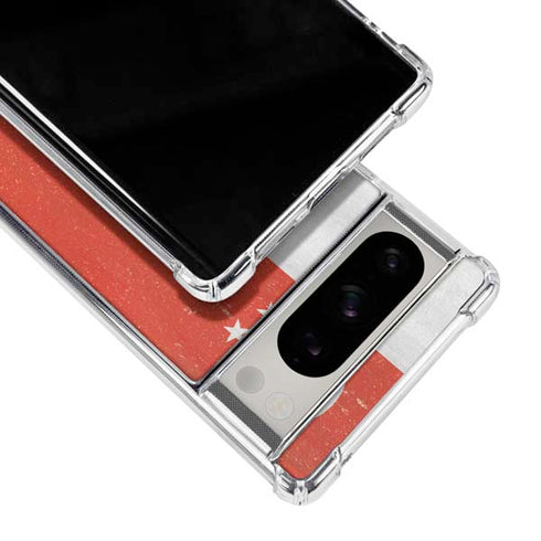 Singapore Flag Distressed Google Pixel 8 Pro Clear Case